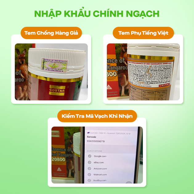 Costar Viên Uống Tăng Cường Sinh Lý Essence Of Kangaroo 20800max 100 Viên