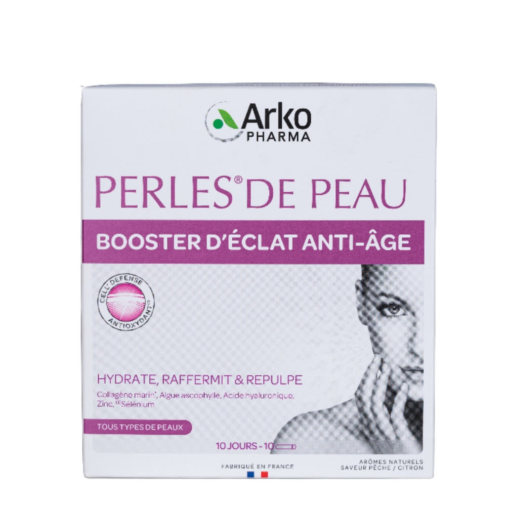 Arkopharma Nước Uống Perles De Peau Collagen Bổ Sung Collagen Ngăn Ngừa Lão Hóa 10 Ống