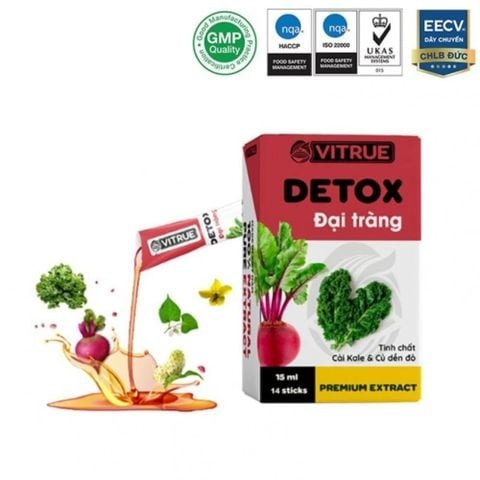 HSD 19/03/2026 Vitrue Tinh Chất Thảo Mộc Detox Thải Độc Đại Tràng Ngăn Ngừa Các Vấn Đề Về Đường Ruột (1 Gói)