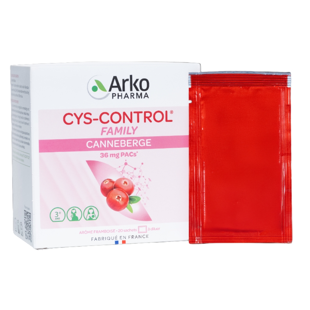 Arkopharma Bột Uống Cys-control Canneberge Hỗ Trợ Ngừa Viêm Đường Tiết Niệu Cho Cả Gia Đình 20 Gói