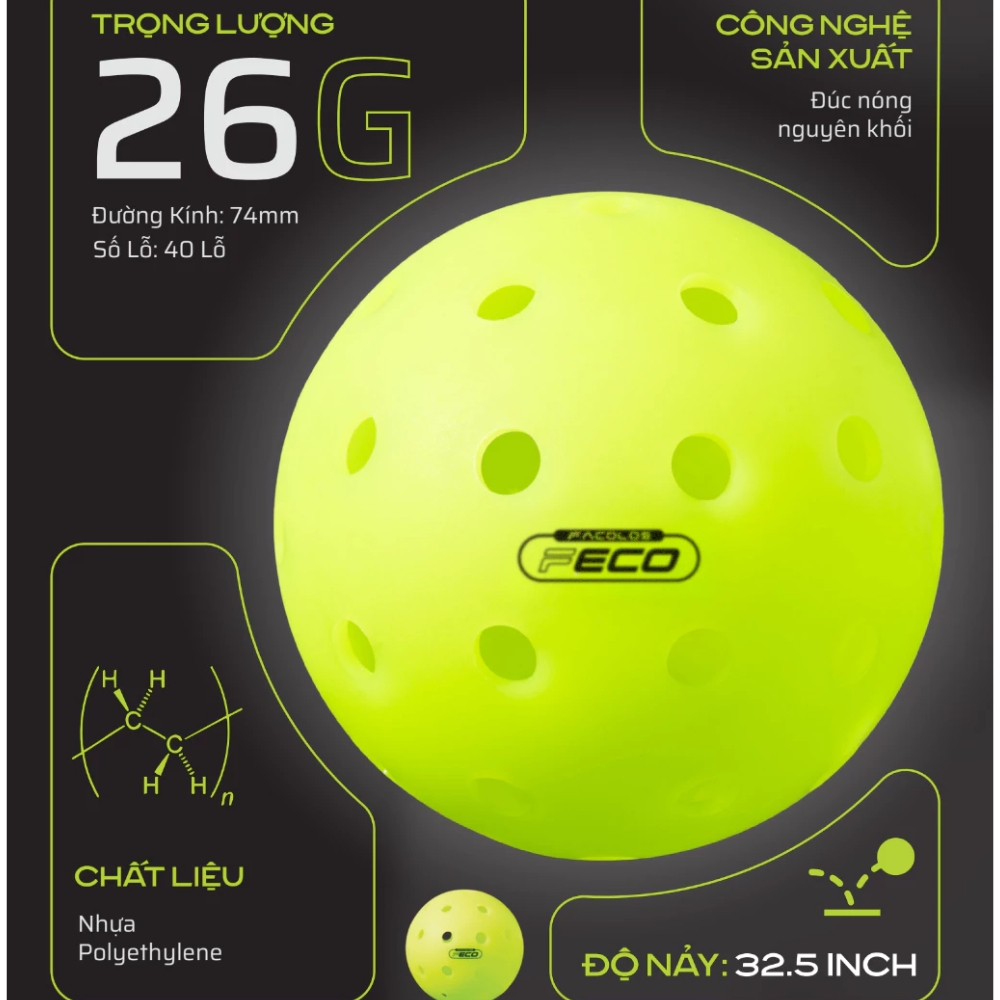 Facolos F-Eco Bóng Pickleball (1 Trái)
