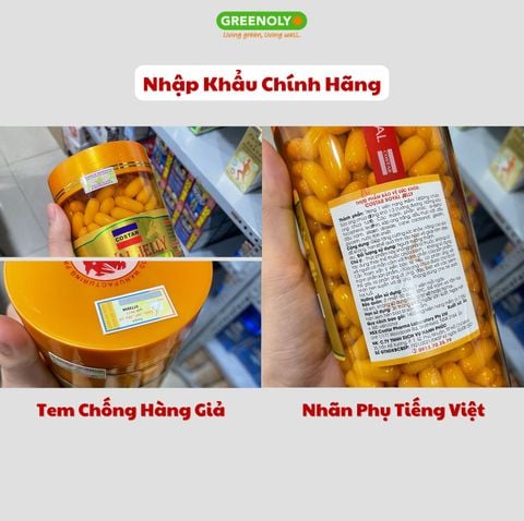 Costar Viên Uống Sữa Ong Chúa Royal Jelly Soft Gel 1450mg 365 Viên