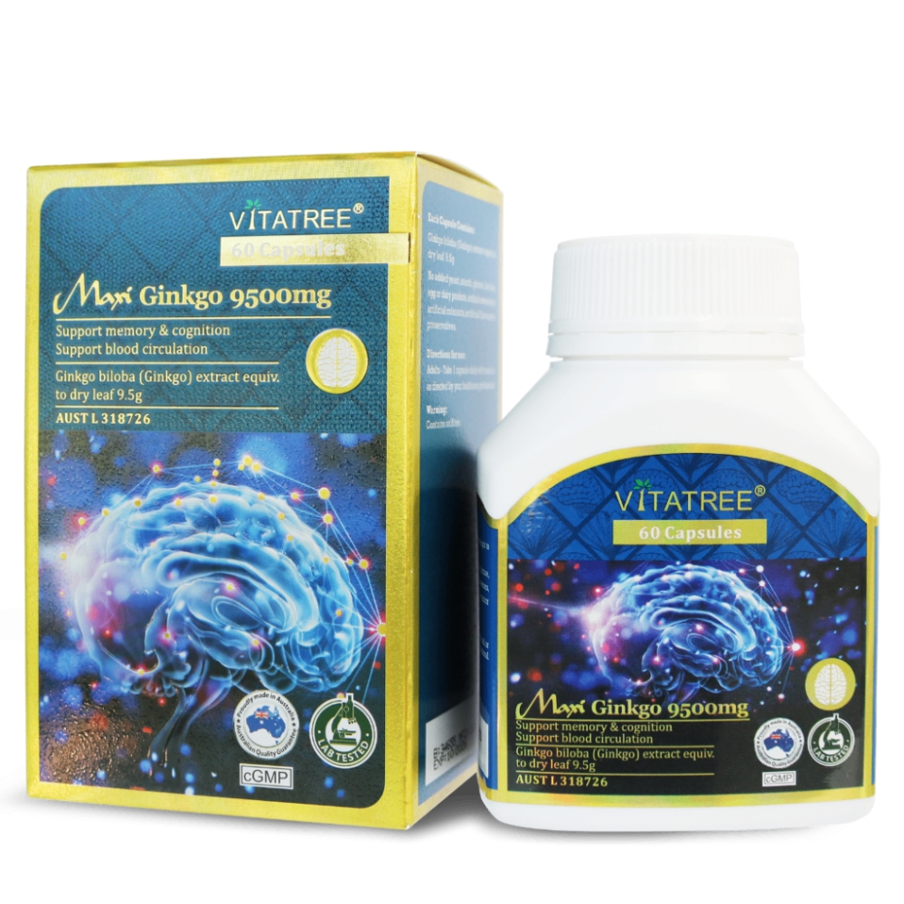 Vitatree Viên Uống Bổ Não Maxi Ginkgo 9500mg