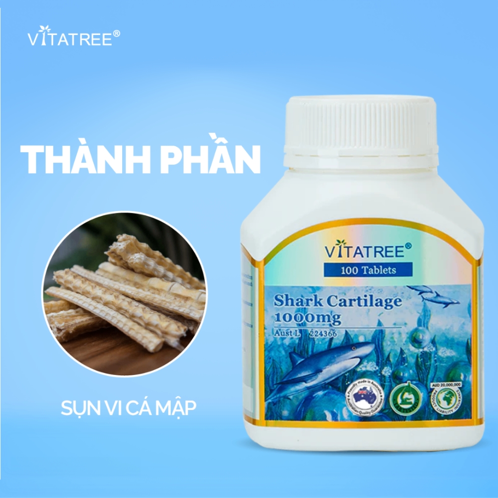 Vitatree Viên Uống Shark Cartilage Sụn Cá Mập 1000mg