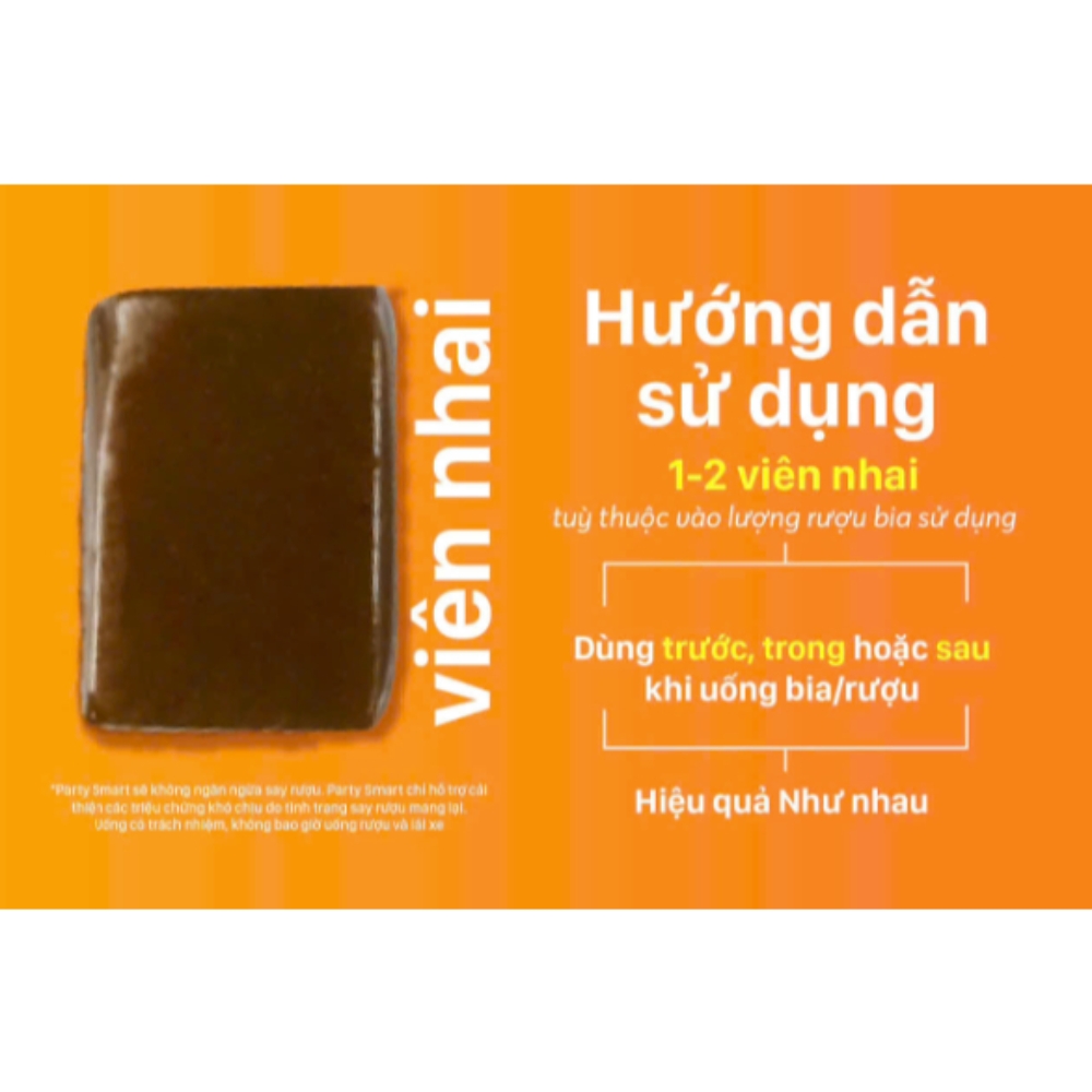 Himalaya Party Smart Soft Chews Viên Nhai Hỗ Trợ Giải Rượu, Giảm Say (1 Viên)