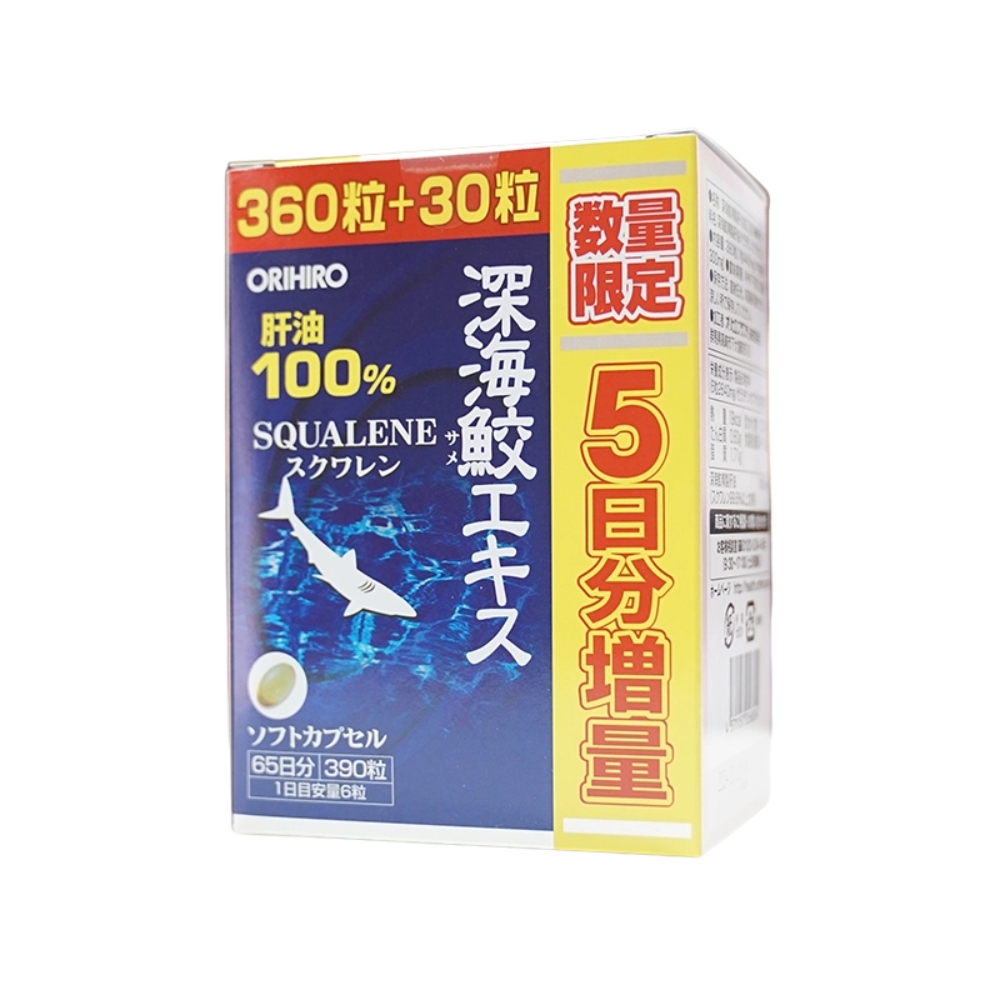 Orihiro Viên Uống Dầu Gan/Sụn Vi Cá Mập Squalene 390 viên