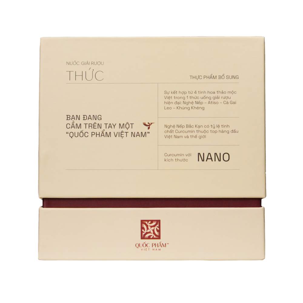 Quốc Phẩm Việt Nam Nước Uống Thức Hỗ Trợ Giải Rượu Hộp 5 Chai