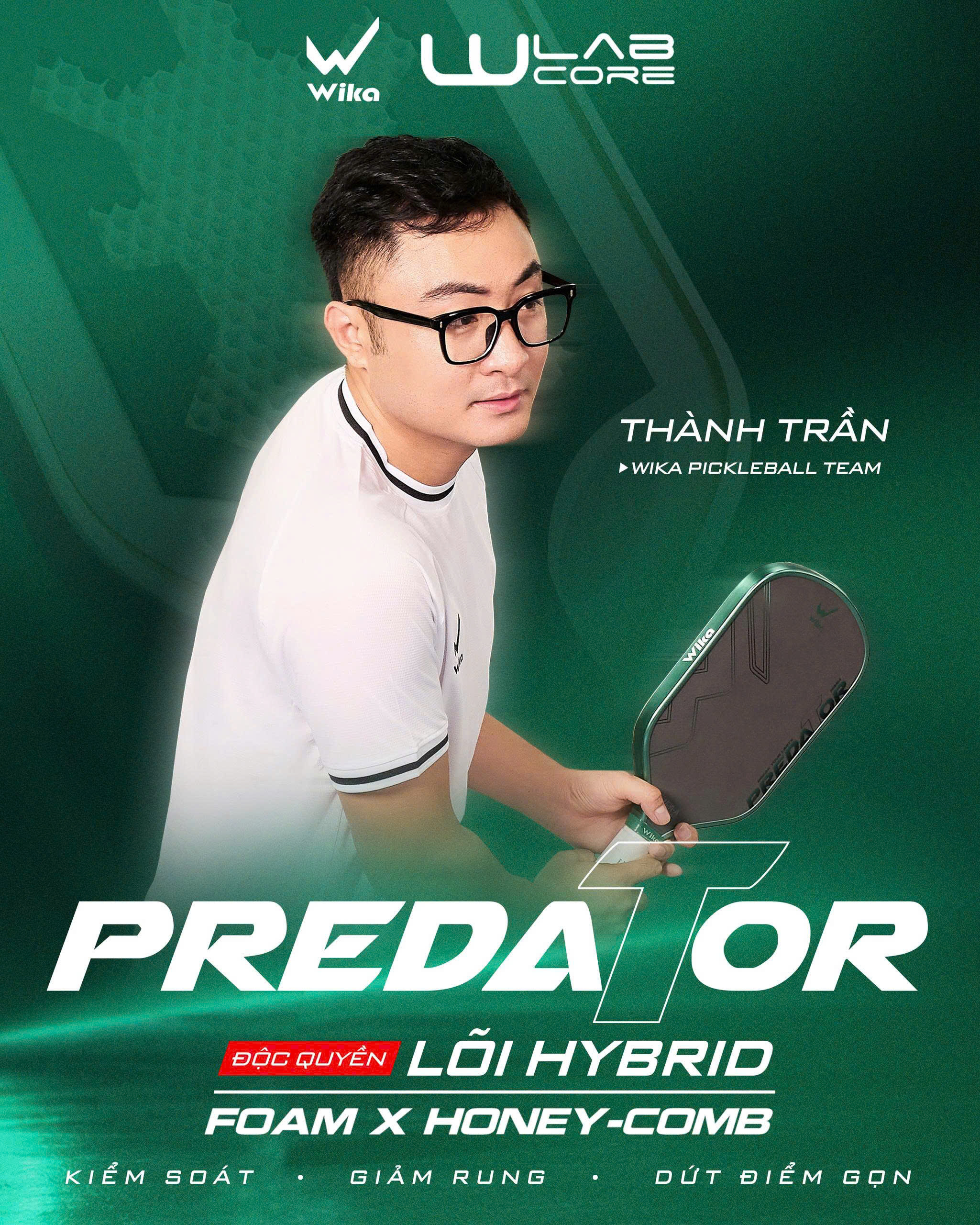 Wika Vợt Pickleball Predator 16mm
