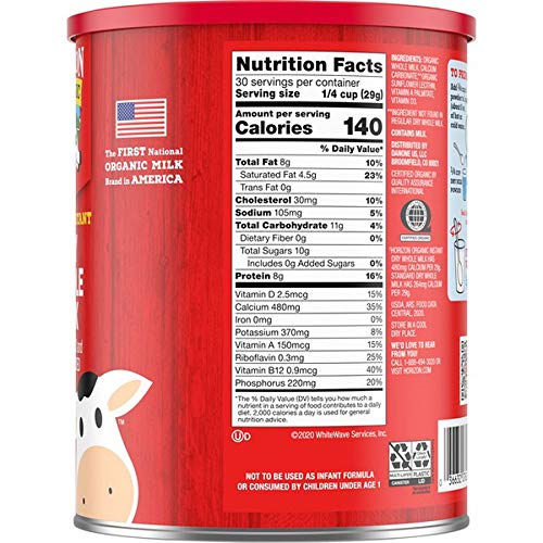 Horizon Organic Sữa Sữa Dry Whole 870gram