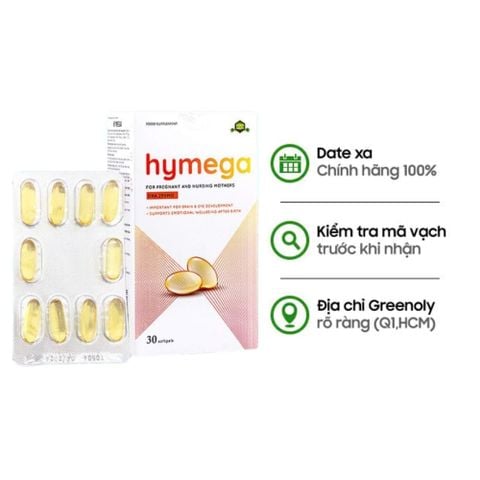 Hymega Viên Uổng Bổ Sung 250mg DHA Tinh Khiết Cao Cấp Cho Mẹ Bầu 30 Viên