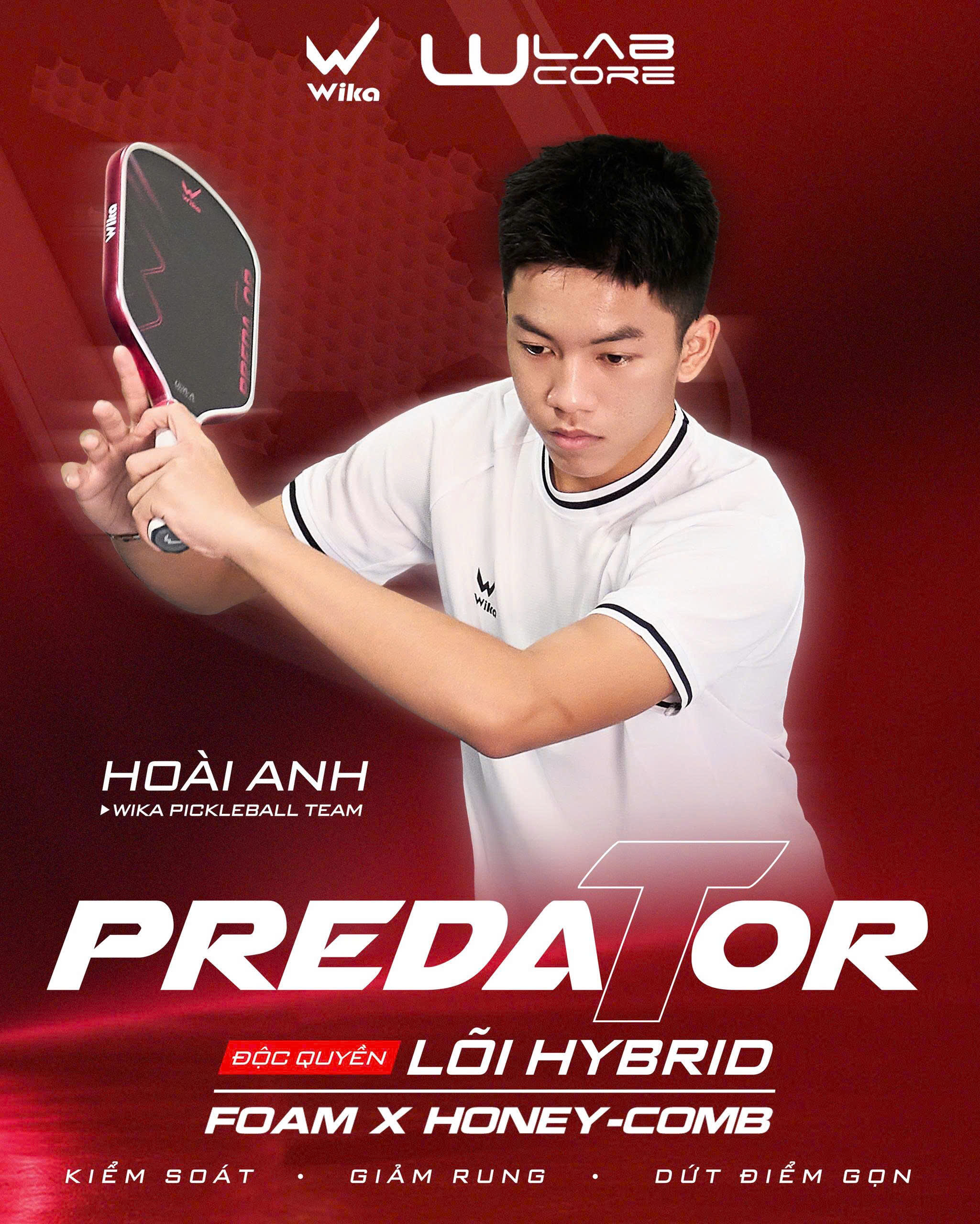 Wika Vợt Pickleball Predator 16mm