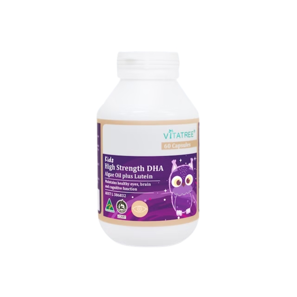 Vitatree Viên Uống DHA Tảo Kids Strength DHA Algae Oil plus Lutein Cho Trẻ Từ 6 Tháng Tuổi  30 Viên