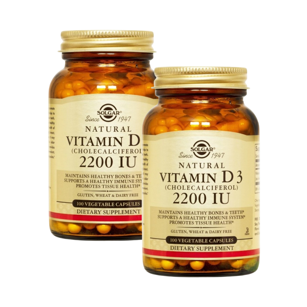 Combo 2 Hộp Solgar Viên Uống Bổ Sung Vitamin D3 2200 IU 100 Viên