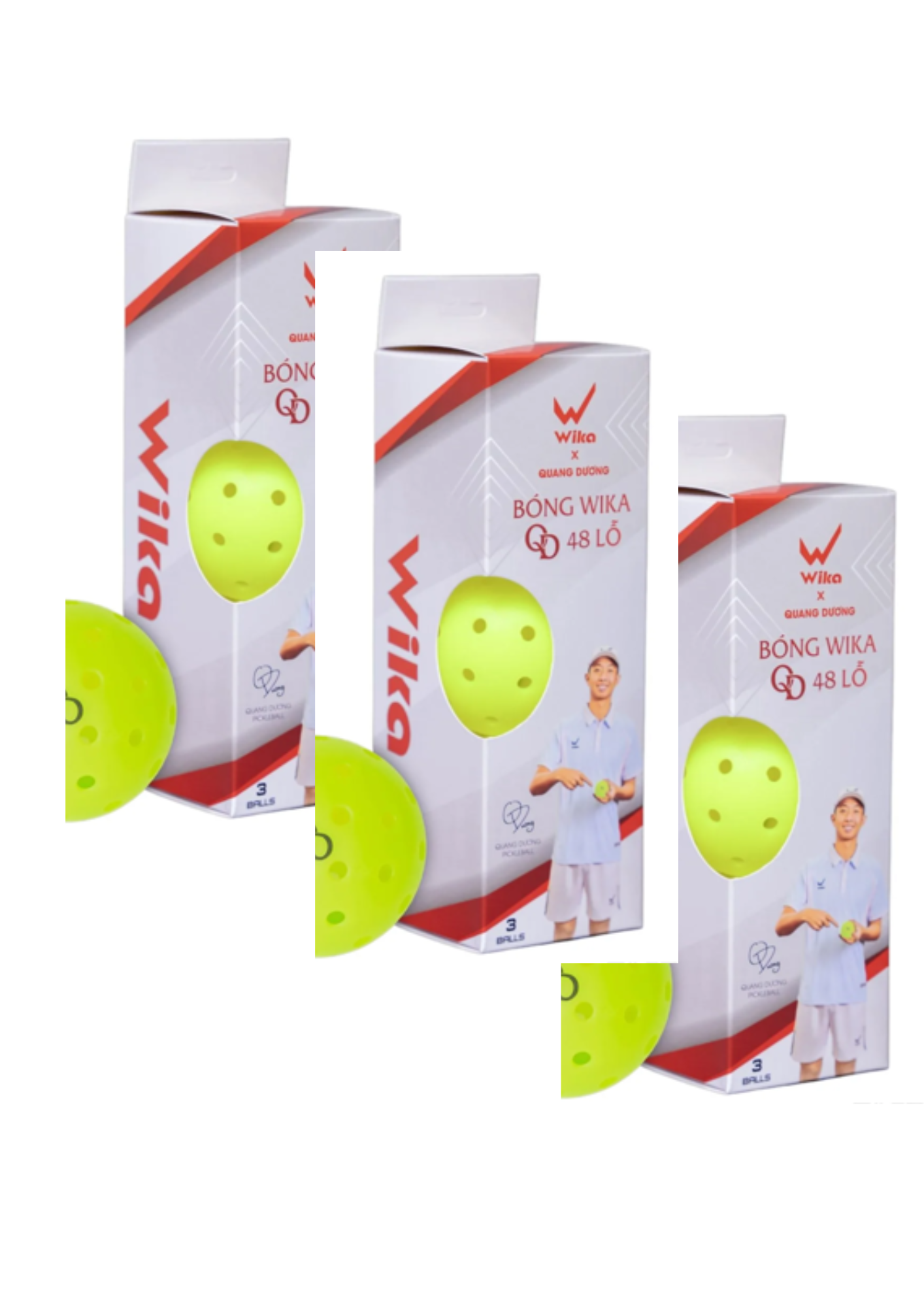 Combo 3 Hộp Bóng Wika 48 Lỗ