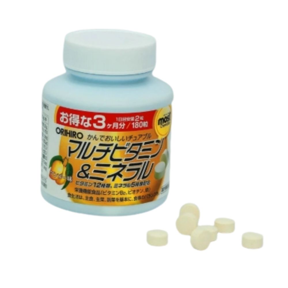 Viên Nhai Bổ Sung Vitamin Và Khoáng Chất Orihiro Most Chewable 180 viên