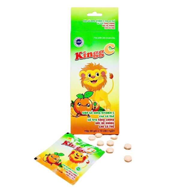Kingg C Viên Ngậm Bổ Sung Vitamin C Hỗ Trợ Tăng Đề Kháng 300 Viên