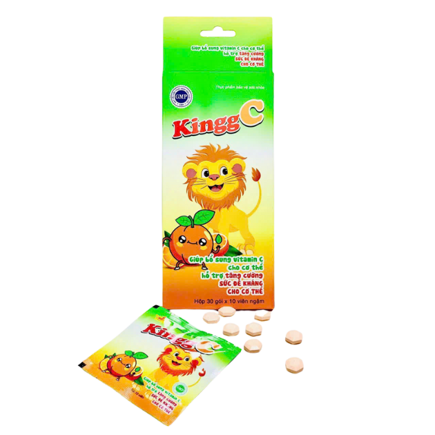 Kingg C Viên Ngậm Bổ Sung Vitamin C Hỗ Trợ Tăng Đề Kháng 300 Viên