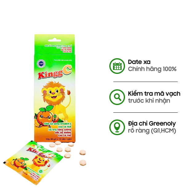 Kingg C Viên Ngậm Bổ Sung Vitamin C Hỗ Trợ Tăng Đề Kháng 300 Viên