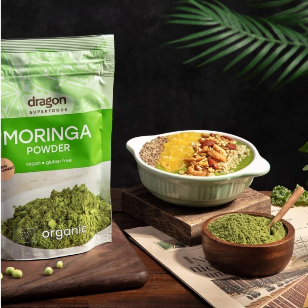 Dragon Superfoods Bột Rau Chùm Ngây Hữu Cơ Bổ Sung Dinh Dưỡng 200g