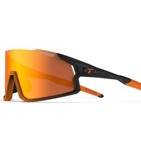 Tifosi Stash Kính Mát Thể Thao Nửa Gọng Dành Cho Đạp Xe, Chạy Bộ, Pickleball Thiết Kế Đệm Êm Tai, Mũi Gọng Màu Đen Cam Black Orange Fade Bộ 3 Tròng Màu Cam Clarion Orange, Đỏ AC Red Và Clear Trong Suốt