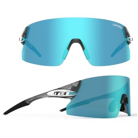 Tifosi Rail XC Kính Mát Thể Thao Dành Cho Đạp Xe, Pickleball Gọng  Đen Crystal Smoke Bộ 3 Tròng Xanh Clarion Blue, Đỏ AC Red Và Clear Trong Suốt