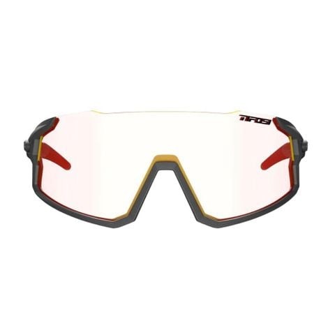 Tifosi Stash Kính Mát Thể Thao Nửa Gọng Dành Cho Đạp Xe, Chạy Bộ, Pickleball Thiết Kế Đệm Êm Tai, Mũi Gọng Màu Đen Matte Gunmetal Tròng Đổi Màu Đỏ Clarion Red Fototec