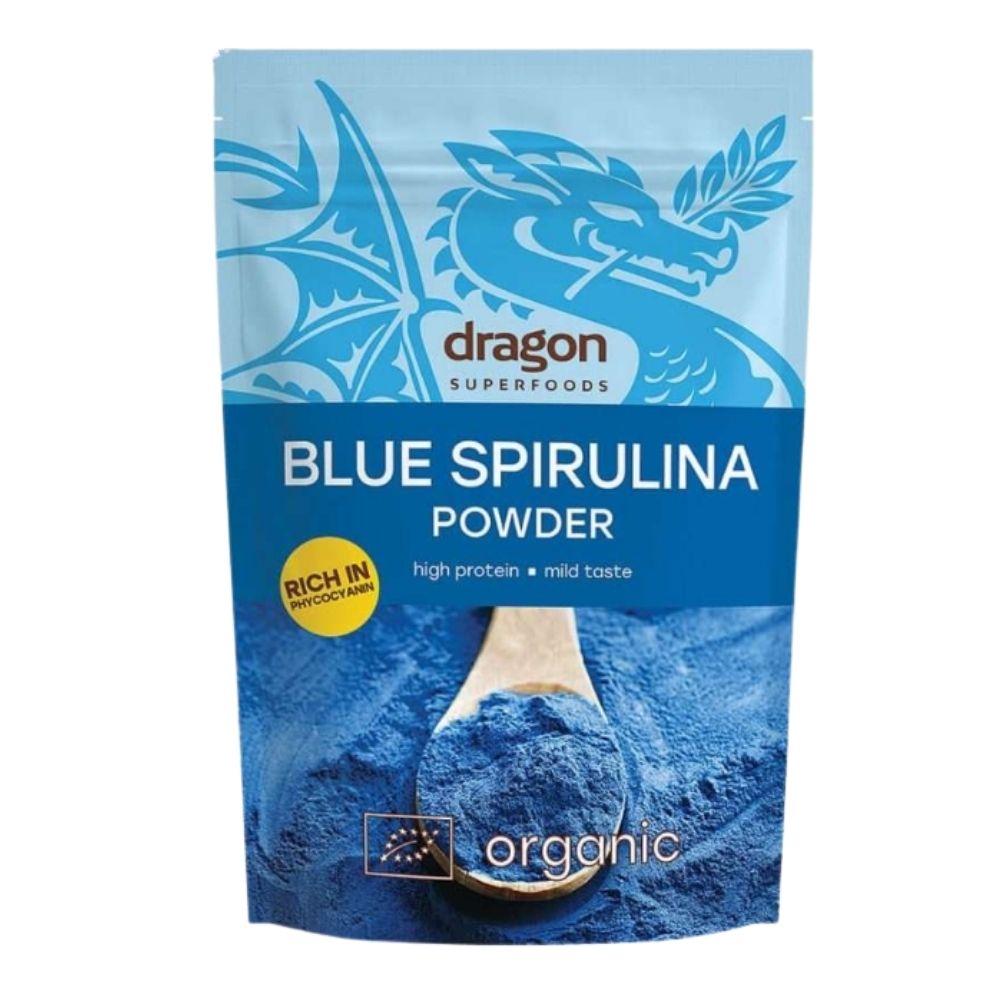 Dragon Superfoods Bột Tảo Blue Spirulina Hữu Cơ Bổ Sung Dưỡng Chất 75g