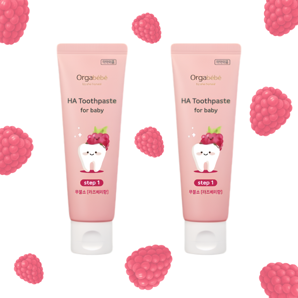 Orgabebe Kem Đánh Răng Cho Trẻ Em HA Toothpaste Step 1 Tuýp 60g