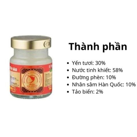 Sallanest Nước Yến Chưng Đường Phèn 30% Tổ Yến Hộp Quà Tết