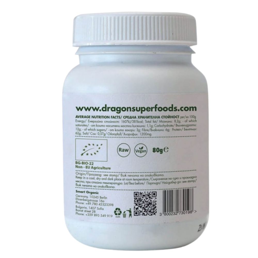 Dragon Superfoods Viên Tảo Xoắn Hữu Cơ Bổ Sung Dinh Dưỡng 80g (200 Viên x 400mg)
