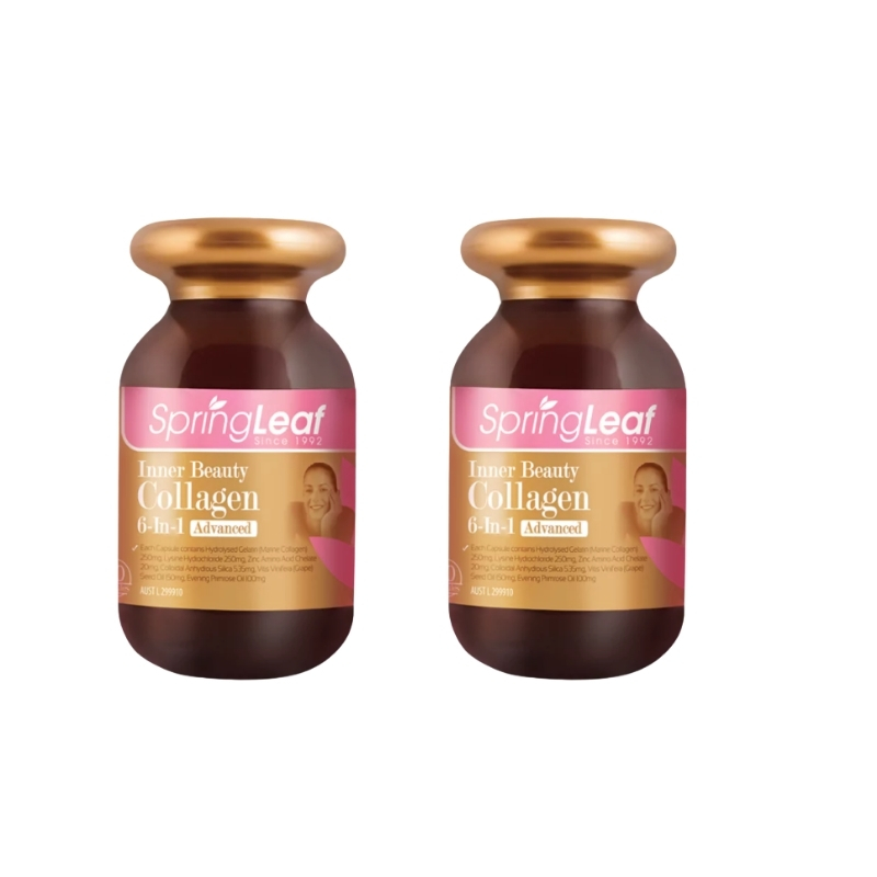 Combo 2 Hộp SpringLeaf Viên Uống Collagen Inner Beauty Plus 60 Viên