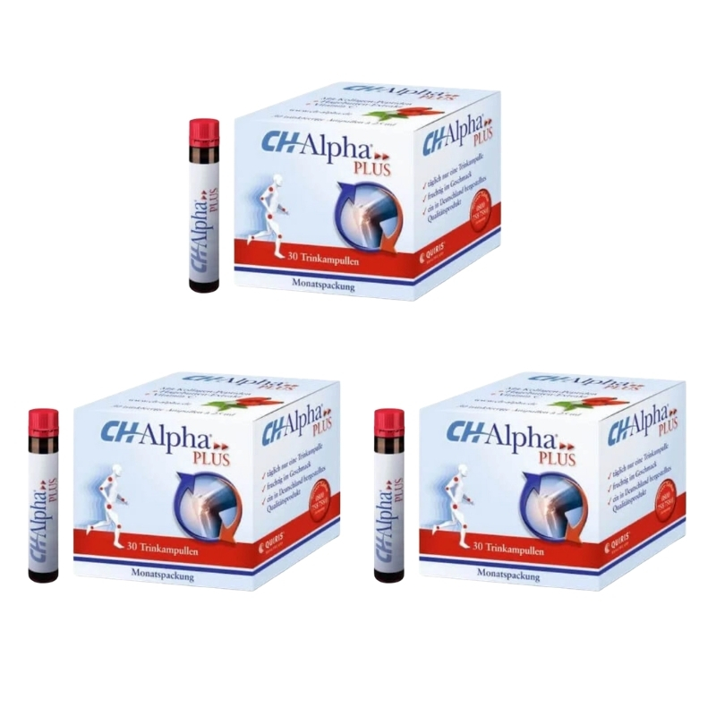 Combo 3 Hộp Quiris Thức Uống Collagen Chống Thoái Hoá Xương CH - Alpha Plus 30 Ống