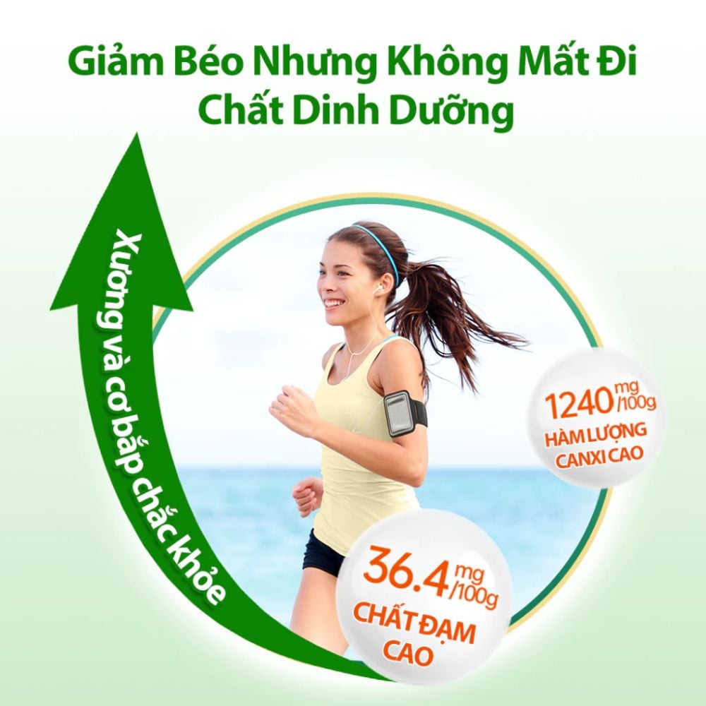 BTNature Sữa Bột Tách Béo Skim Instant Milk Powder Túi 1kg