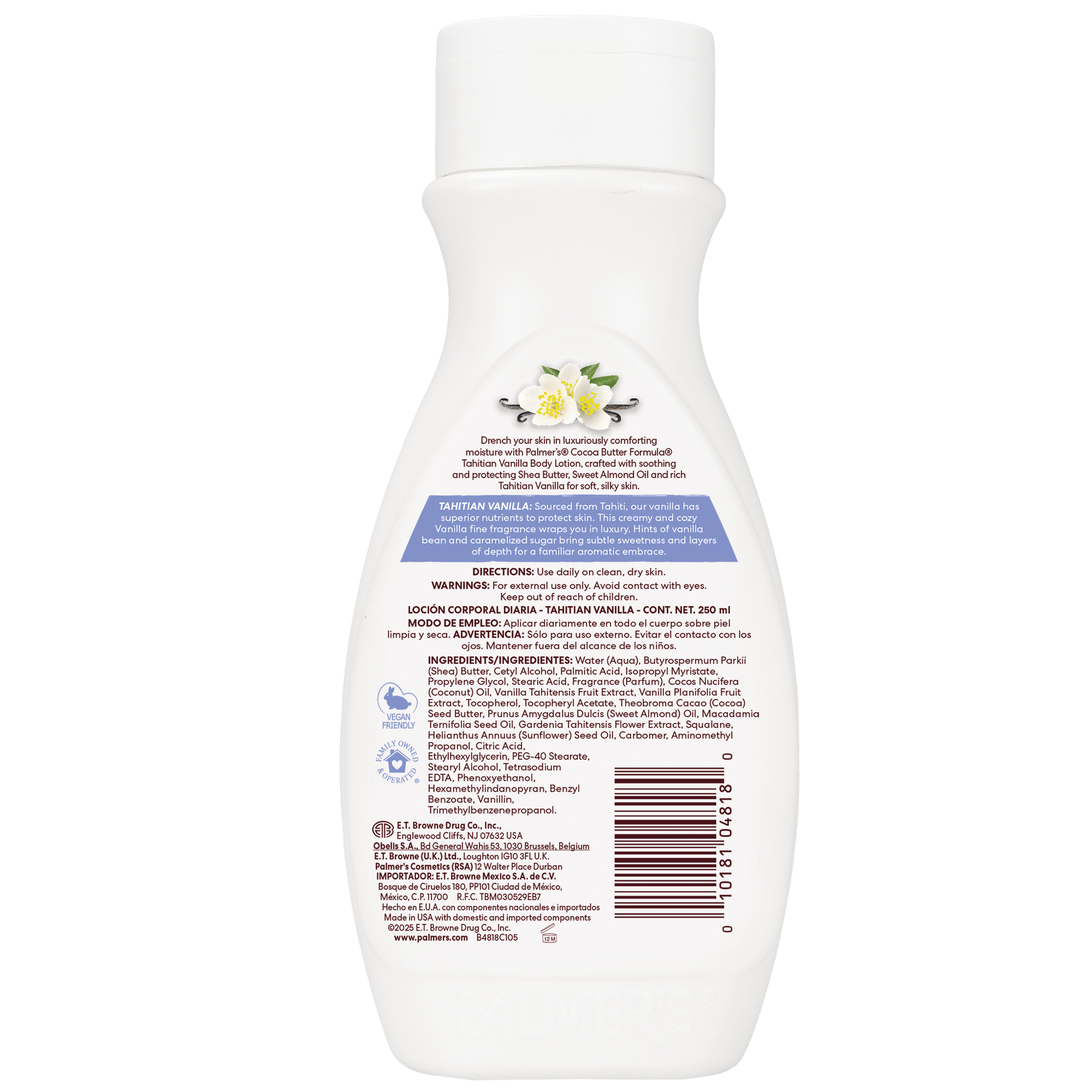 Palmer’s Tahitian Vanilla Sữa Dưỡng Thể Hằng Ngày 250ml
