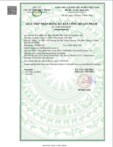 VitaHealth Viên Uống Advanced Eyecare Bổ Sung Vitamin A Và Các Dưỡng Chất Cho Mắt 30 Viên