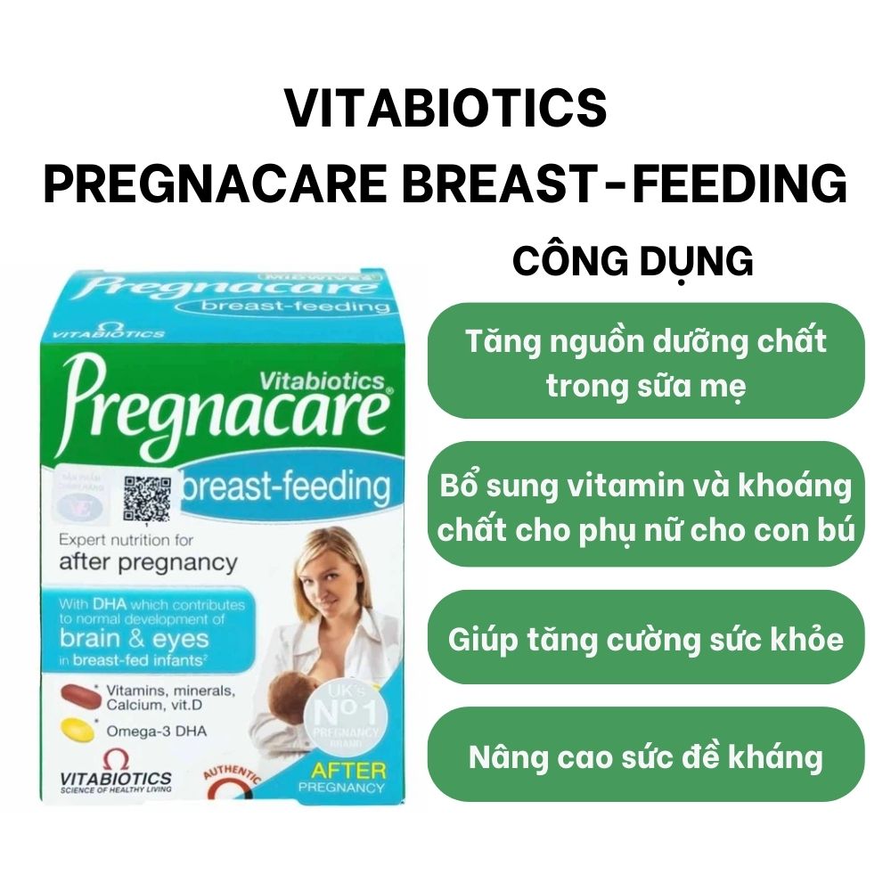 Vitabiotics Viên Uống Vitamin Tổng Hợp Cho Phụ Nữ Sau Sinh Pregnacare Breast-feeding No1 Hộp 84 Viên - Chính Hãng