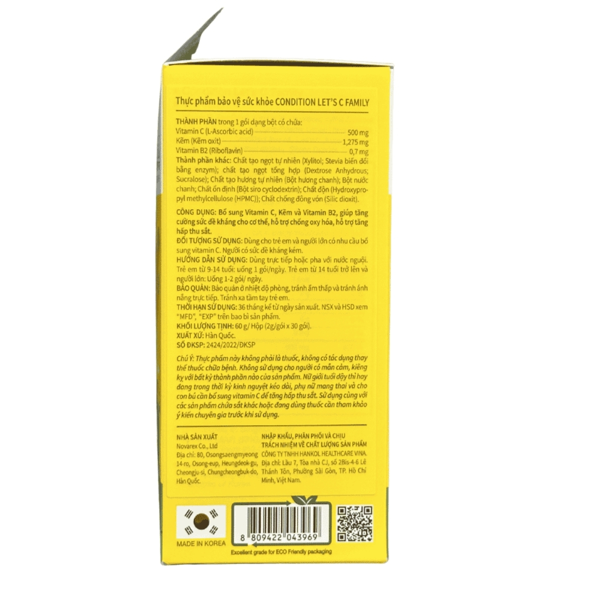 [TẶNG KÈM 0Đ] 3 Gói Bổ Sung Vitamin C & Kẽm & B2 - Kolmar