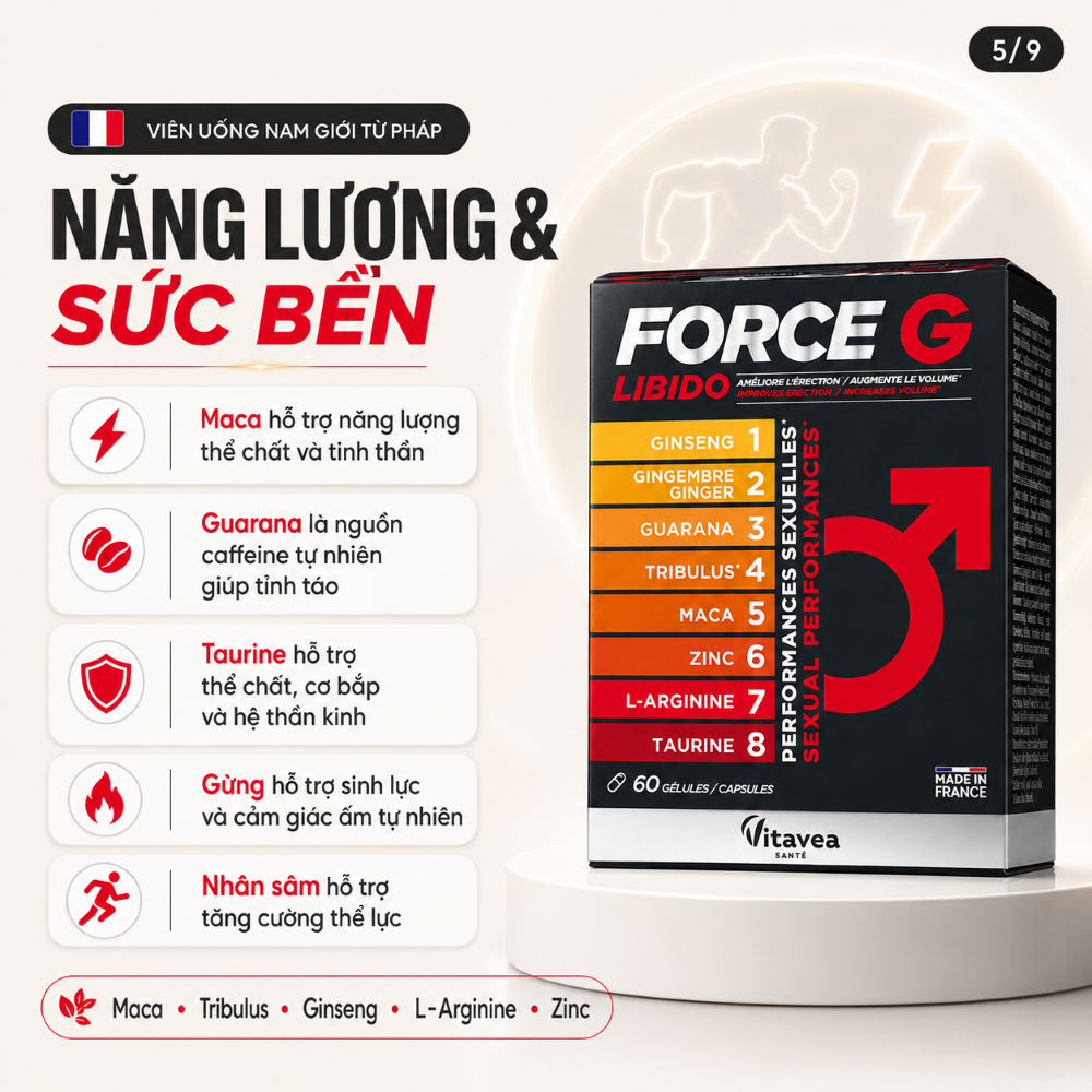 Manhae Viên Uống Force G Libido Hỗ Trợ Tăng Cường Sinh Lý Nam 60 Viên