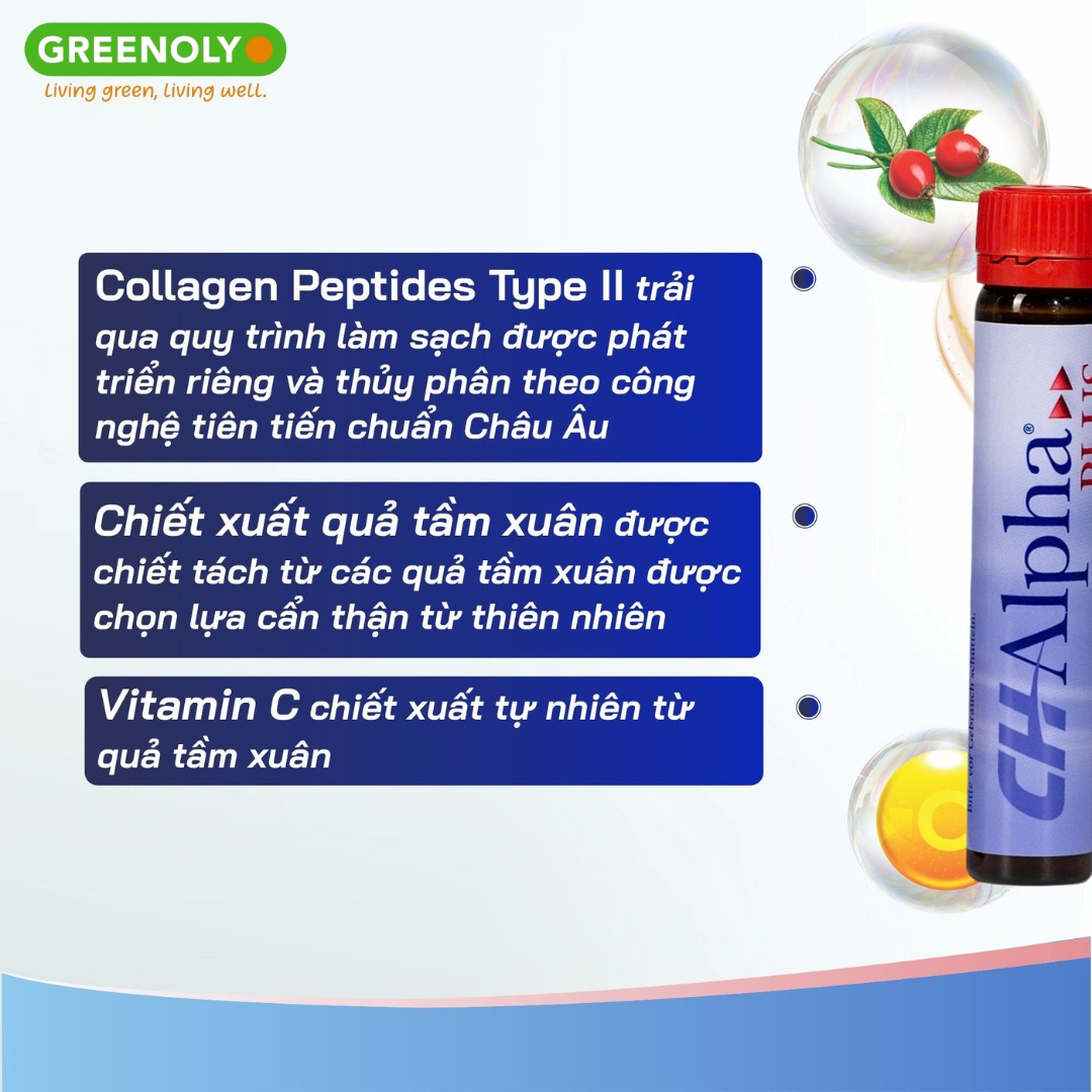 Quiris Thức Uống Collagen Chống Thoái Hoá Xương CH - Alpha Plus 30 Ống