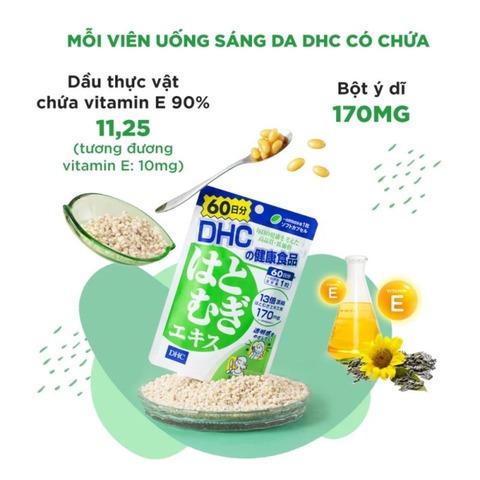 [HSD 31/07/2026] DHC Viên Uống Sáng Da Adlay Coix Extract 30 Ngày