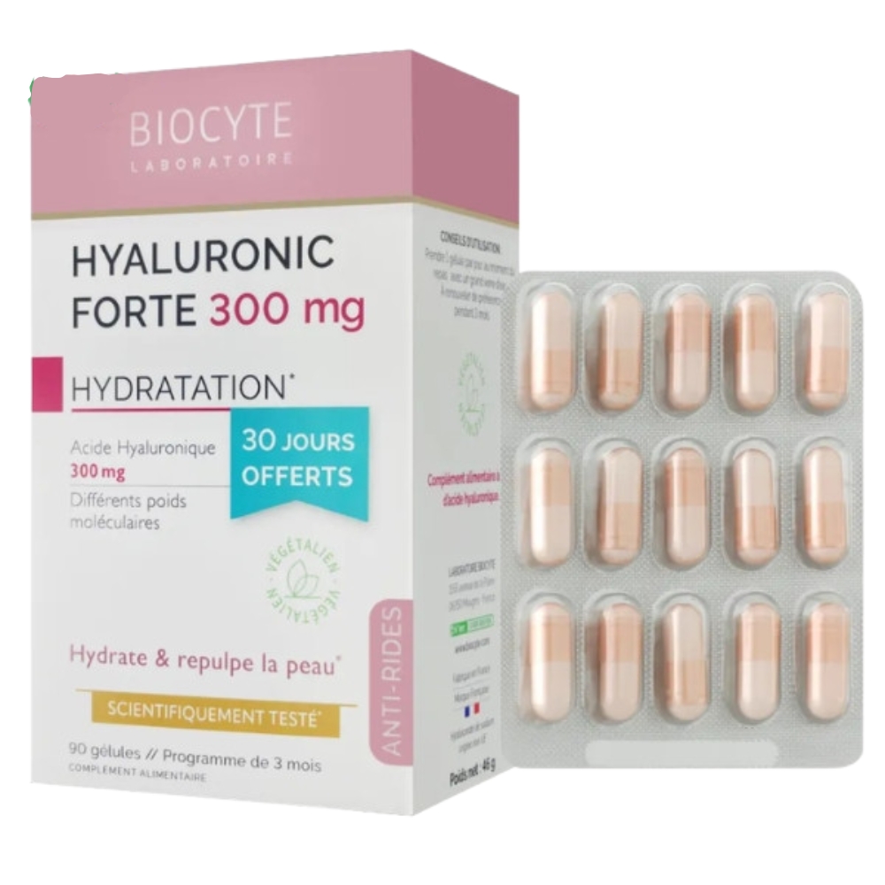 Biocyte Viên Uống Hyaluronic Forte 300mg Hỗ Trợ Bổ Sung HA Cấp Ẩm Cho Da 30 Viên & 90 Viên