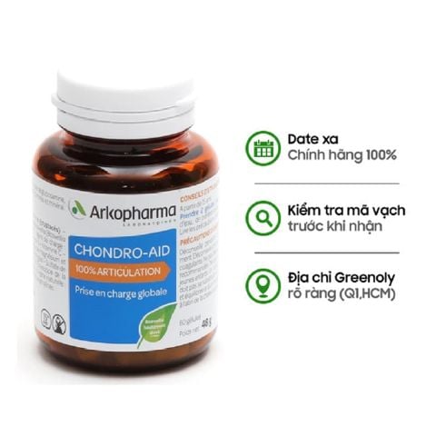 Arkopharma Viên Uống Bổ Xương Khớp Glucosamine Chondro-Aid 100% Articulat Chính Hãng 60 Viên