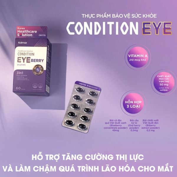 Kolmar Viên Uống Hỗ Trợ Tăng Cường Chức Năng Mắt Condition Eye 60 Viên