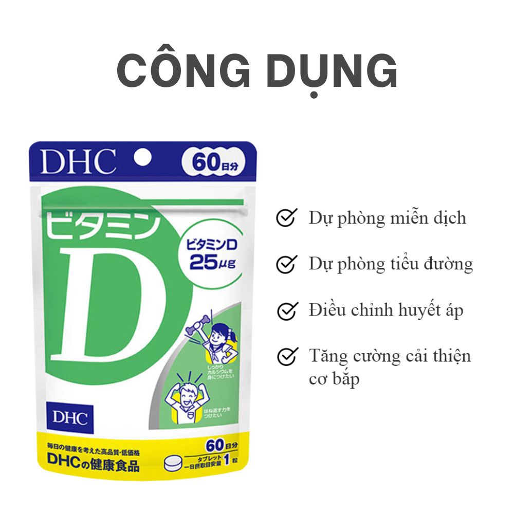 DHC Viên Uống Vitamin D 60 Ngày