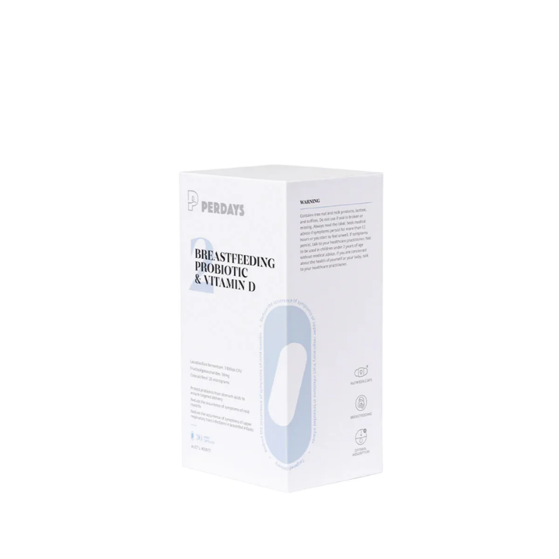 Perdays Viên Uống Breastfeeding Probiotic & Vitamin D Men Vi Sinh Hỗ Trợ Giảm Viêm Tắc Tuyến Vú