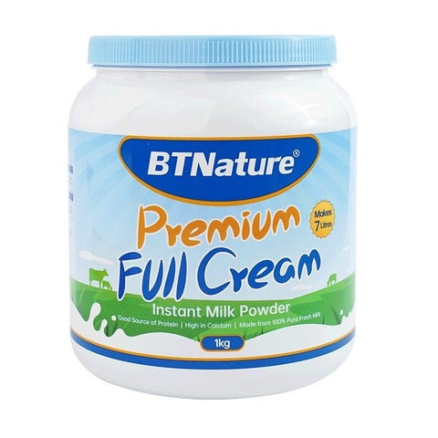 BTNature Sữa Bột Nguyên Kem Premium Full Cream Instant Milk Powder 1kg