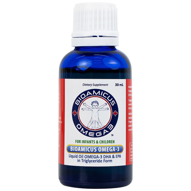 Bioamicus Omega 3 Chứa DHA Và EPA Hỗ Trợ Tăng Cường Thị Lực Và Trí Não Cho Trẻ Lọ 30ml