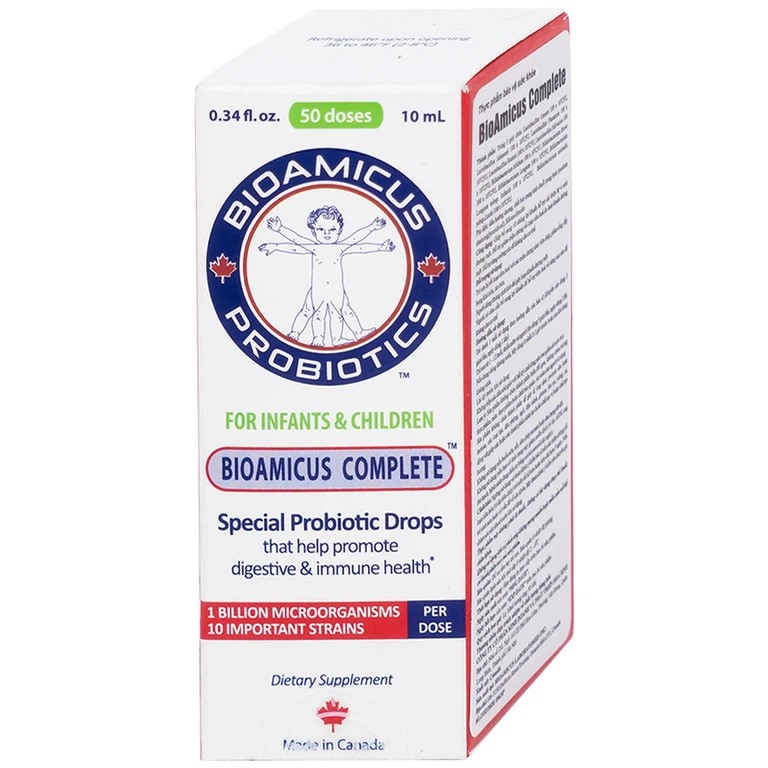 Bioamicus Complete Men Vi Sinh 10 Chủng Lợi Khuẩn Hỗ Trợ Hệ Vi Sinh Đường Ruột Cho Trẻ Lọ 10ml
