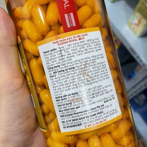Costar Viên Uống Sữa Ong Chúa Royal Jelly Soft Gel 1450mg 365 Viên