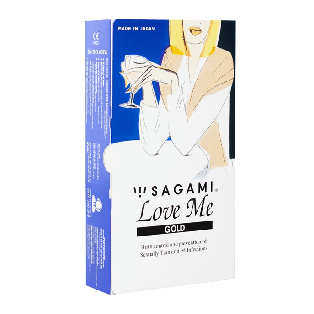 Okamoto Bao Cao Su Kiểu Truyền Thống Sagami Love Me Gold Hộp 10 Chiếc